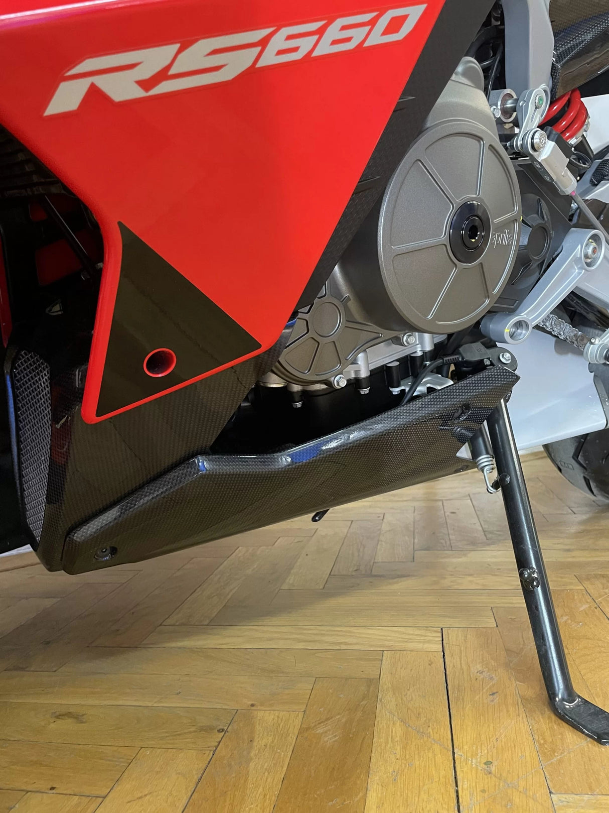 APRILIA RS660 Carbon Fiber Lower Side Fairing – Belly Pan