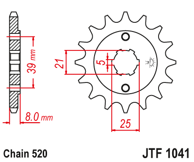 Front sprocket JT JTF1041,14