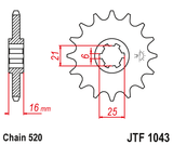 Front sprocket JT JTF1043,14