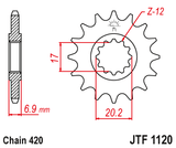 Front sprocket JT JTF1120,13