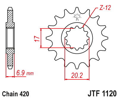 Front sprocket JT JTF1120,12
