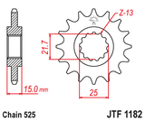 Front sprocket JT JTF1182,14