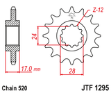 Front sprocket JT JTF1295,14