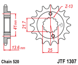 Front sprocket JT JTF1307,14