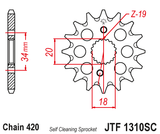 Front sprocket JT JTF1310,15SC