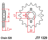 Front sprocket JT JTF1329,12