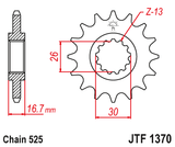 Front sprocket JT JTF1370,16