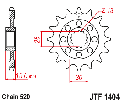 Front sprocket JT JTF1404,17