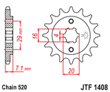 Front sprocket JT JTF1408,15