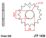 Front sprocket JT JTF1439,12