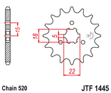 Front sprocket JT JTF1445,11