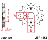 Front sprocket JT JTF1554,13