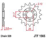 Front sprocket JT JTF1565,12