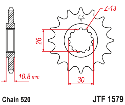 Front sprocket JT JTF1579,15