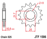 Front sprocket JT JTF1586,17