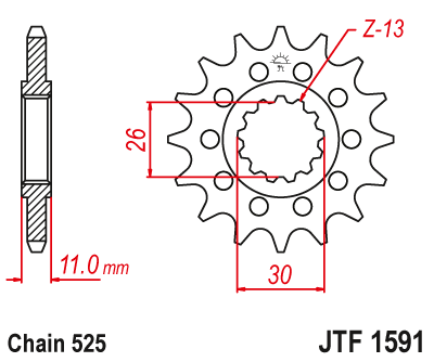 Front sprocket JT JTF1591,16