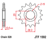 Front sprocket JT JTF1592,13