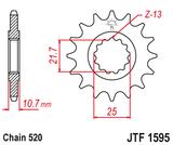 Front sprocket JT JTF1595,16