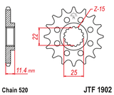 Front sprocket JT JTF1902,17
