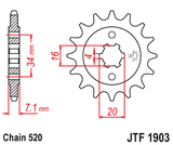 Front sprocket JT JTF1903,14