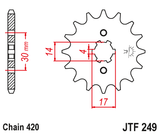 Front sprocket JT JTF249,16