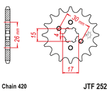 Front sprocket JT JTF252,15