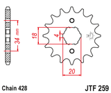 Front sprocket JT JTF259,13