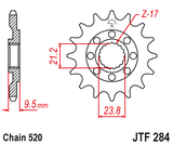 Front sprocket JT JTF284,12