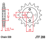 Front sprocket JT JTF288,17