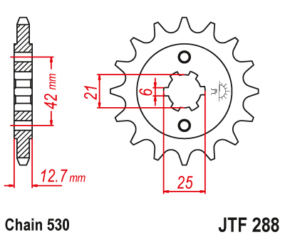 Front sprocket JT JTF288,17