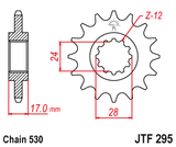 Front sprocket JT JTF295,14