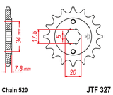 Front sprocket JT JTF327,15