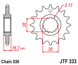 Front sprocket JT JTF333,15