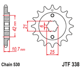 Front sprocket JT JTF338,16