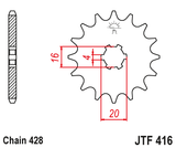 Front sprocket JT JTF416,14