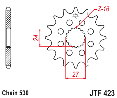 Front sprocket JT JTF423,17