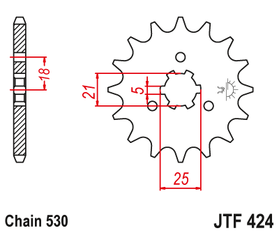 Front sprocket JT JTF424,16
