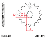 Front sprocket JT JTF428,13