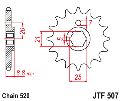 Front sprocket JT JTF507,14