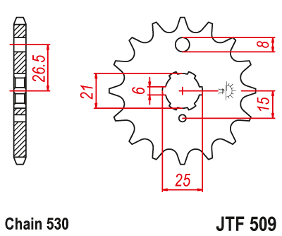 Front sprocket JT JTF509,15