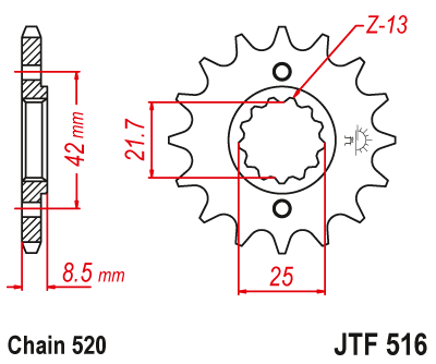 Front sprocket JT JTF516,15