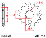 Front sprocket JT JTF517,16