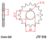 Front sprocket JT JTF518,15