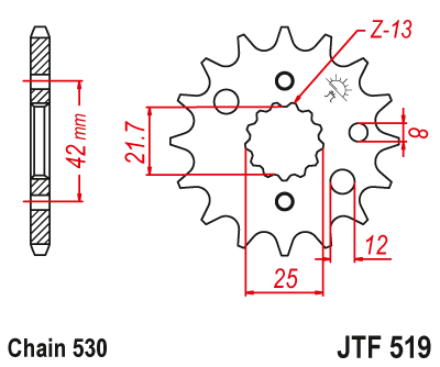 Front sprocket JT JTF519,16