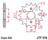 Front sprocket JT JTF519,17