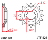 Front sprocket JT JTF528,17