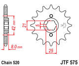 Front sprocket JT JTF575,15