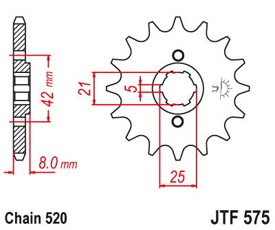 Front sprocket JT JTF575,14