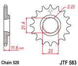 Front sprocket JT JTF583,14
