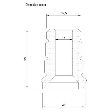 Bottom out Bumper 16mm MEDIUM - Lainer Suspension